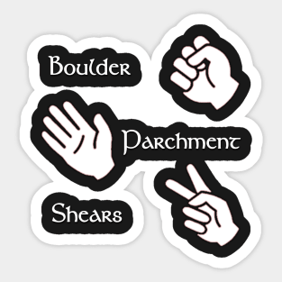 Boulder Parchment Shears Sticker